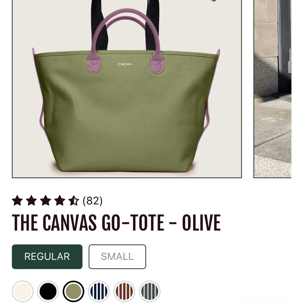 Canvas Go-Tote in Olive by Cincha